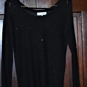 Cotton Knit Sweater Women's with Subtle Sparkle Effect